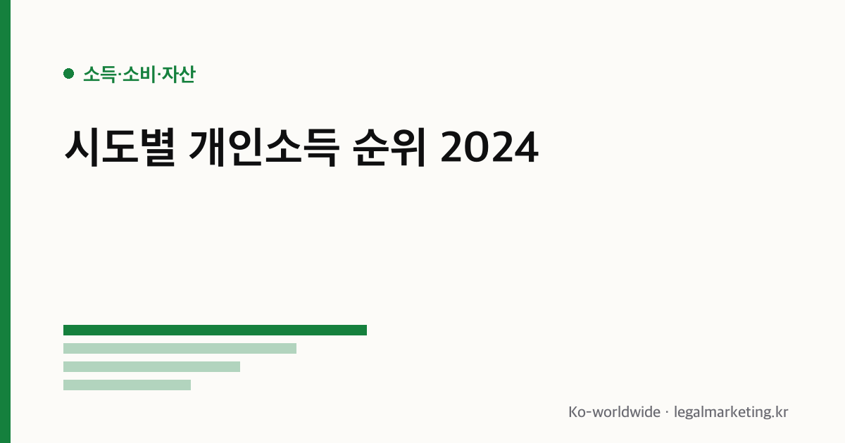 개인소득 순위