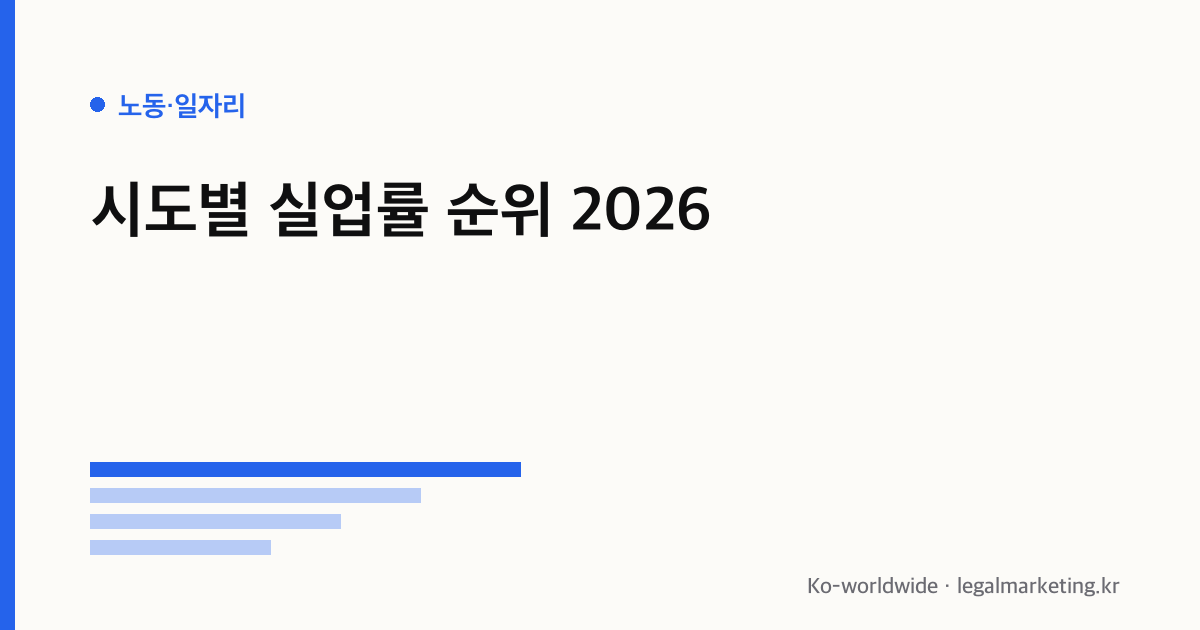 시도별 실업률 순위