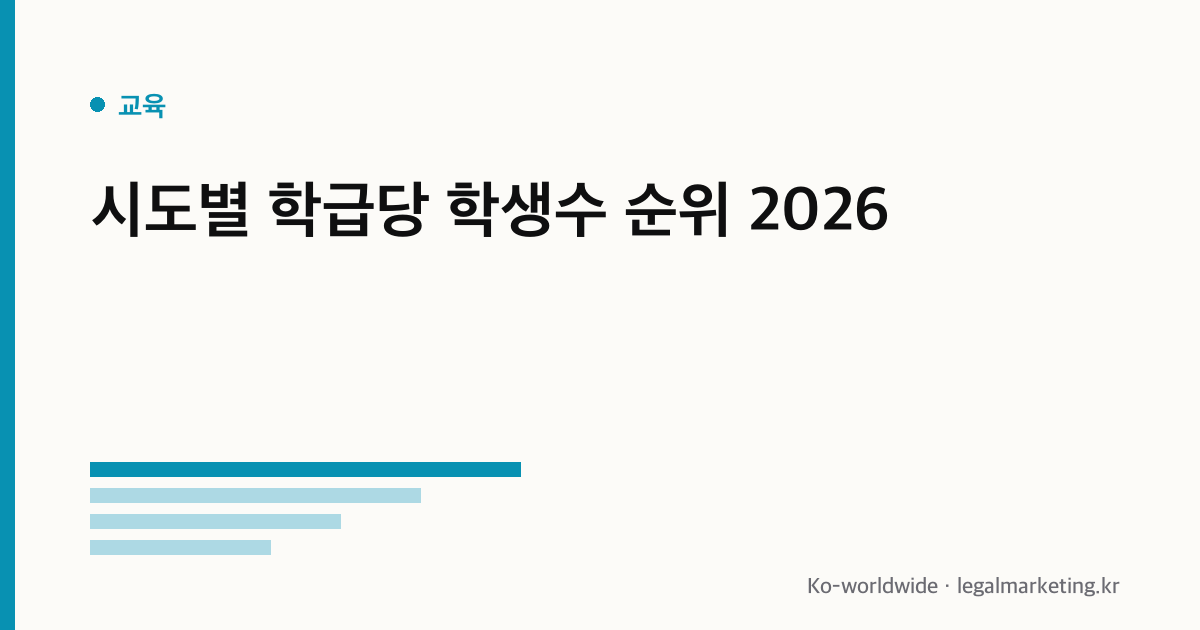 학급당 학생수 순위