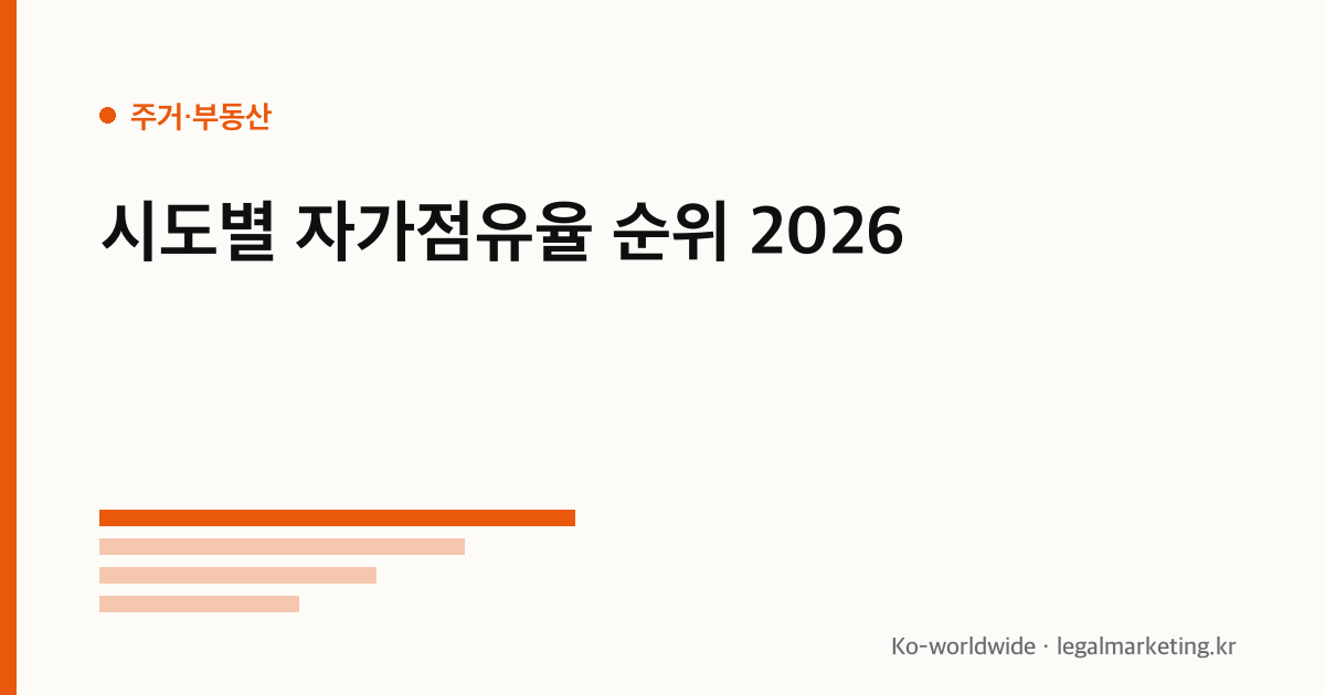 시도별 자가점유율 순위